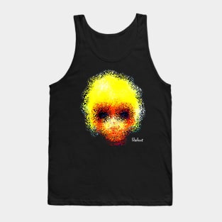 Amoeba Death Mask in Yellow by Blackout Design Tank Top